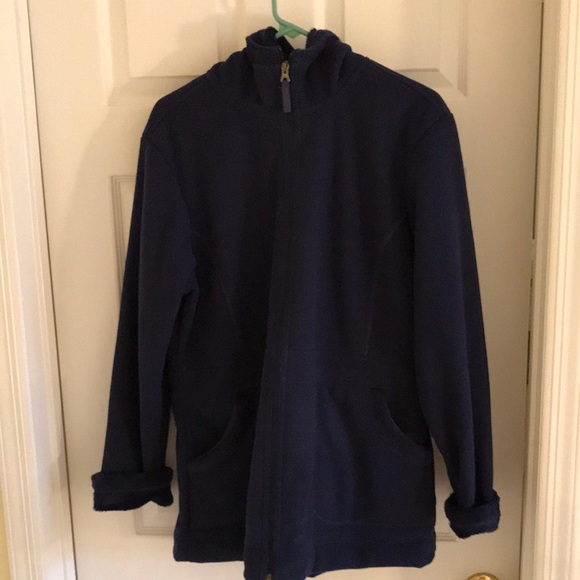 Land’s End ladies jacket coat size 14-16 navy - Picture 1 of 6